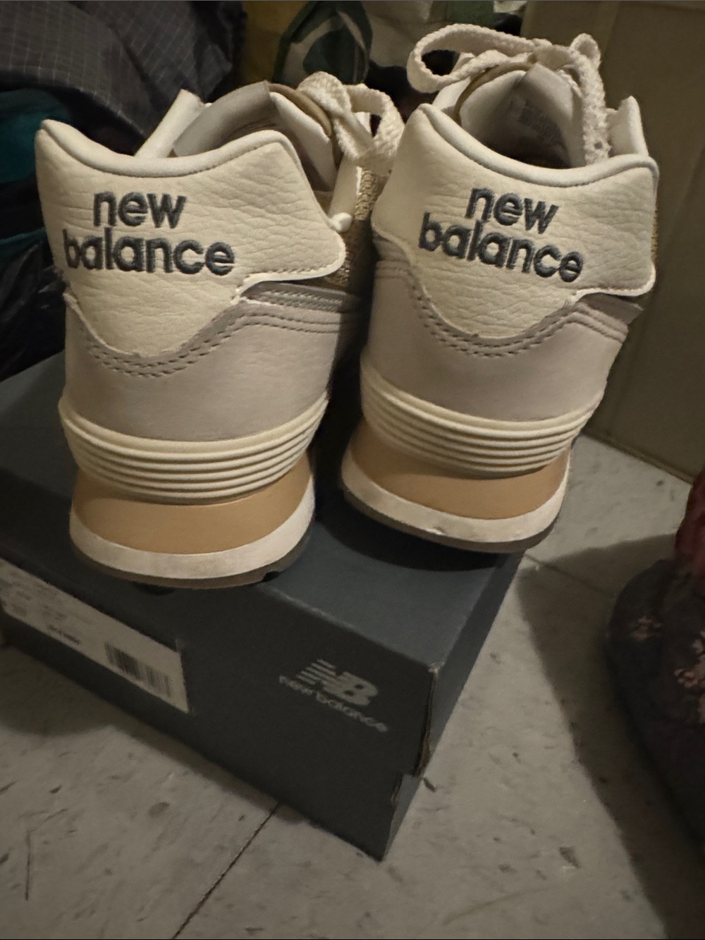 New Balance Women's Cream & Gold Accent Sneakers - Picture 2 of 4